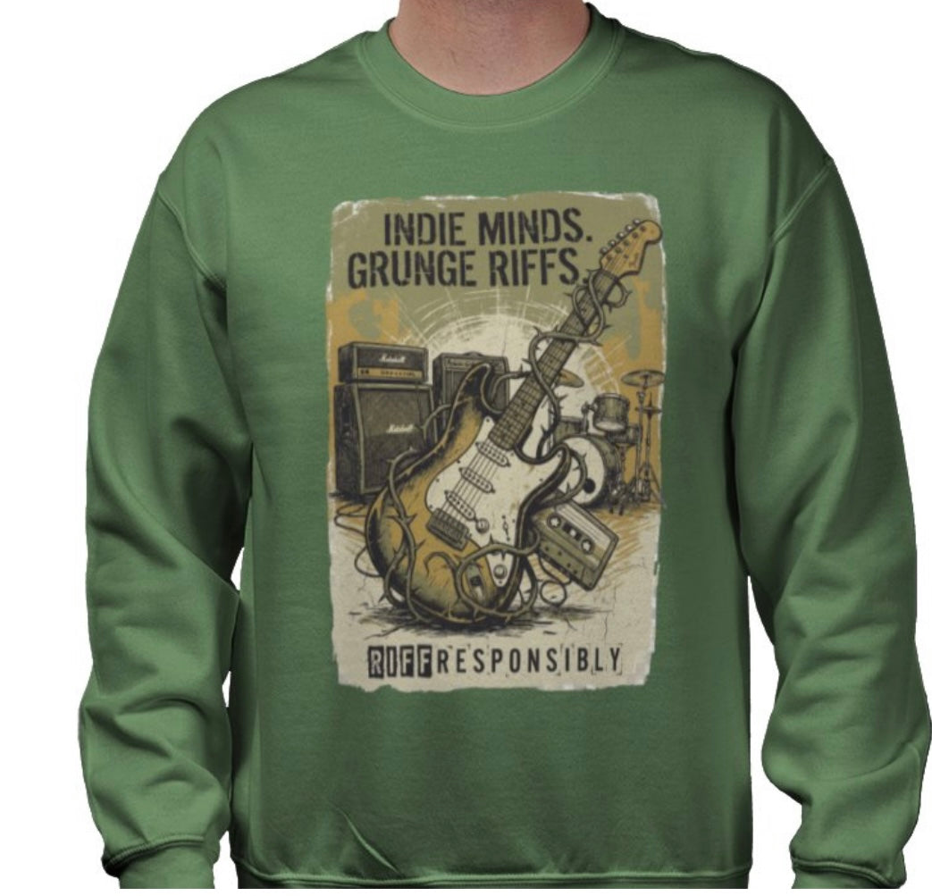 Riff Responsibly | Indie Minds Grunge Riffs Sweatshirt