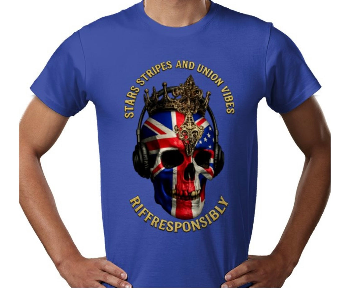 Riff Responsibly | Stars Stripes & Union Vibes T-Shirt