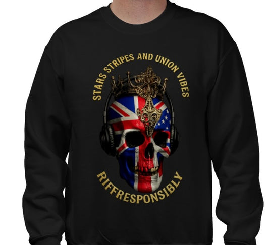 Riff Responsibly | Stars Stripes & Union Vibes Sweatshirt
