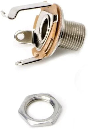 1/4" TS Mono Guitar Input Jack Pins with Nut & Washers