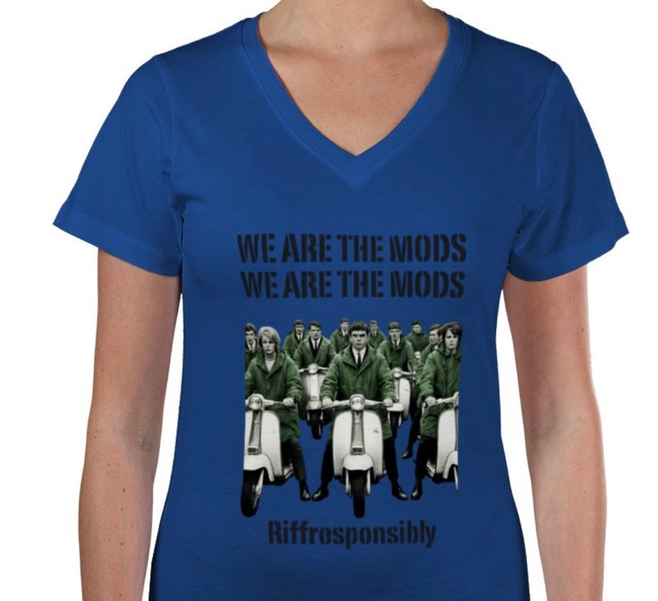 Riff Responsibly | We Are The Mods V Neck T-Shirt Women