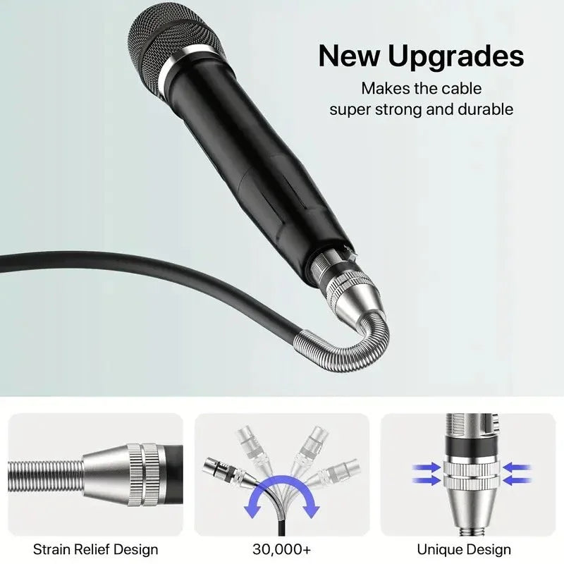 2pcs Heavy-Duty Professional XLR Cable 3ft