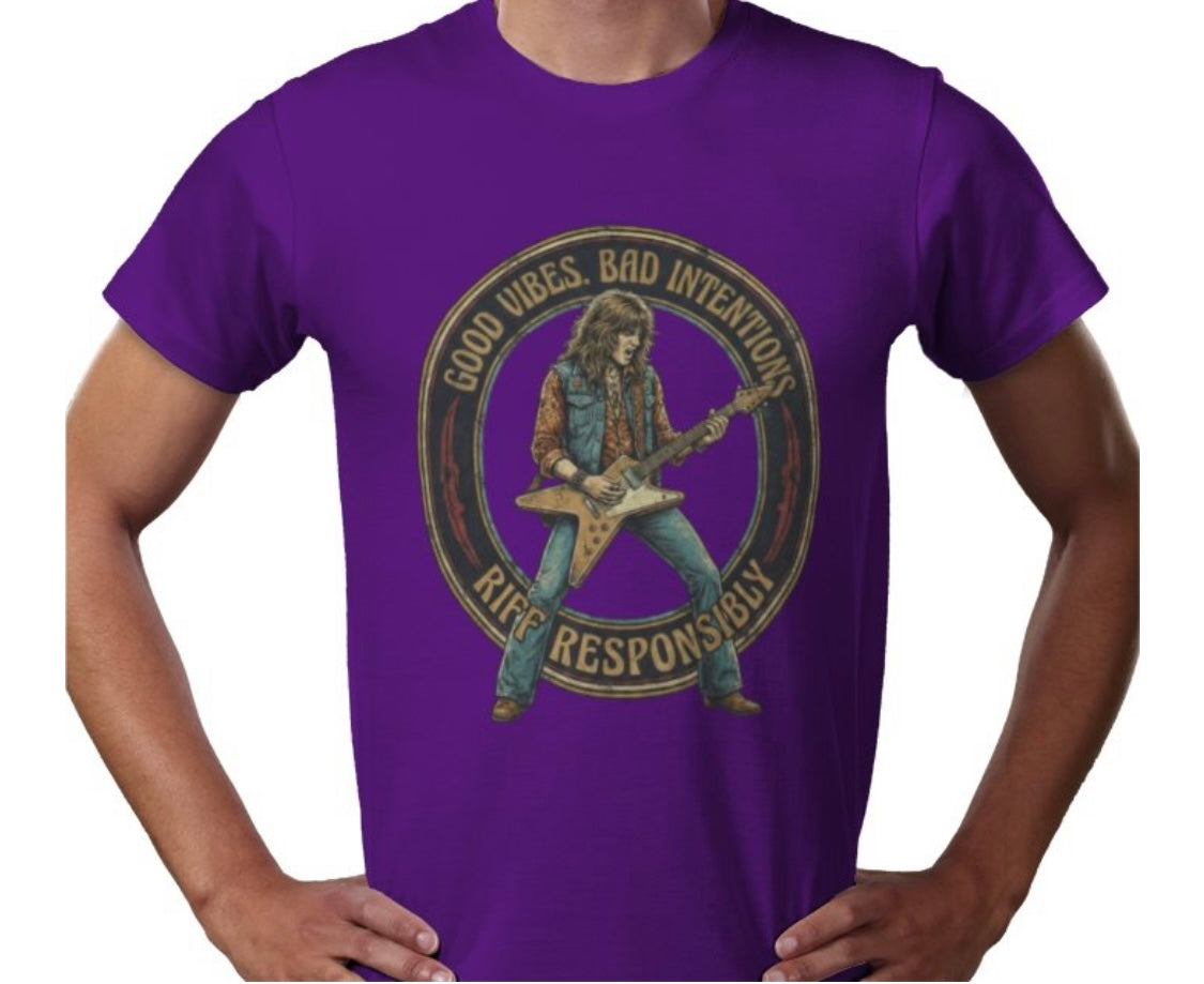 Riff Responsibly | Good Vibes Bad Intentions T-Shirt