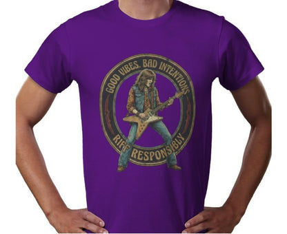 Riff Responsibly | Good Vibes Bad Intentions T-Shirt