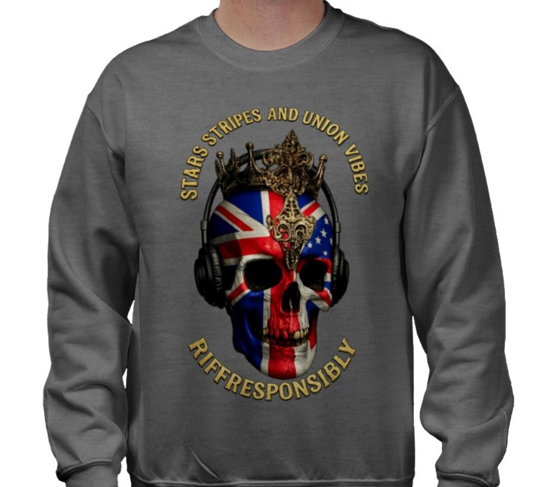 Riff Responsibly | Stars Stripes & Union Vibes Sweatshirt