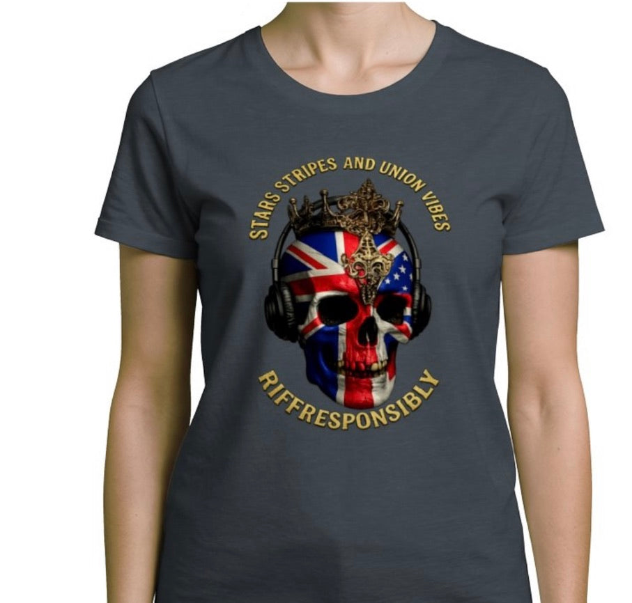 Riff Responsibly | Stars Stripes & Union Vibes Women T-Shirt