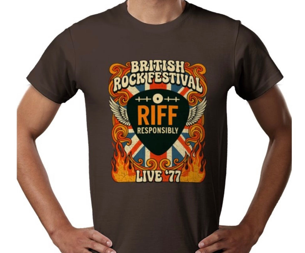 Riff Responsibly | British Rock Festival T-Shirt