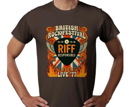 Riff Responsibly | British Rock Festival T-Shirt