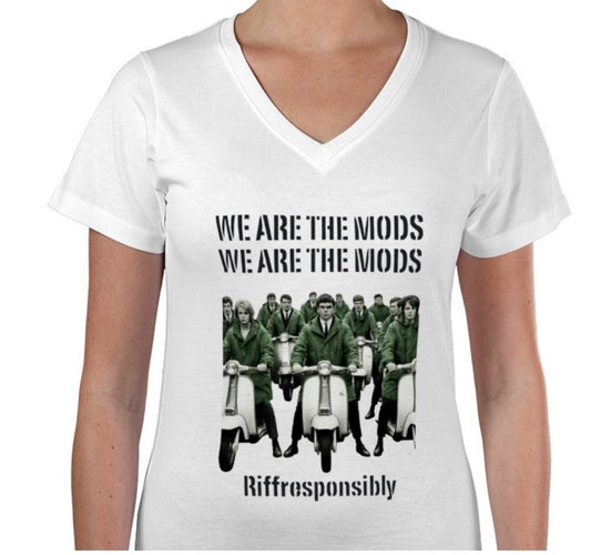 Riff Responsibly | We Are The Mods V Neck T-Shirt Women