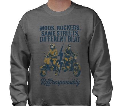 Riff Responsibly | Mod Rockers Same Street Different Beat Sweatshirt