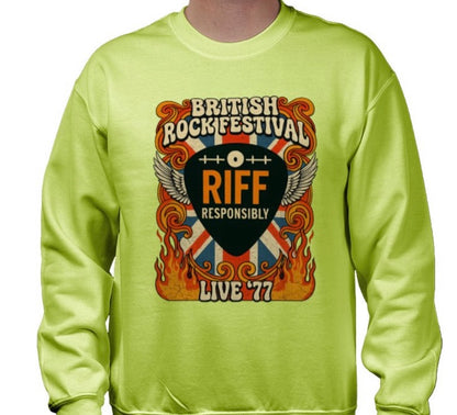 Riff Responsibly | British Rock Festival Sweatshirt