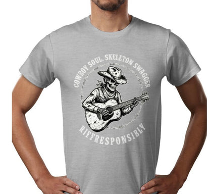 Riff Responsibly | Cowboy Soul Skeleton Swagger T-Shirt