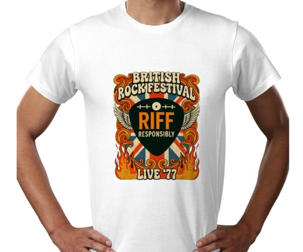 Riff Responsibly | British Rock Festival T-Shirt