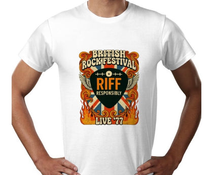 Riff Responsibly | British Rock Festival T-Shirt