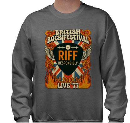 Riff Responsibly | British Rock Festival Sweatshirt
