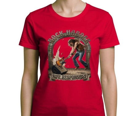 Riff Responsibly | Rock Harder Woman T-Shirt