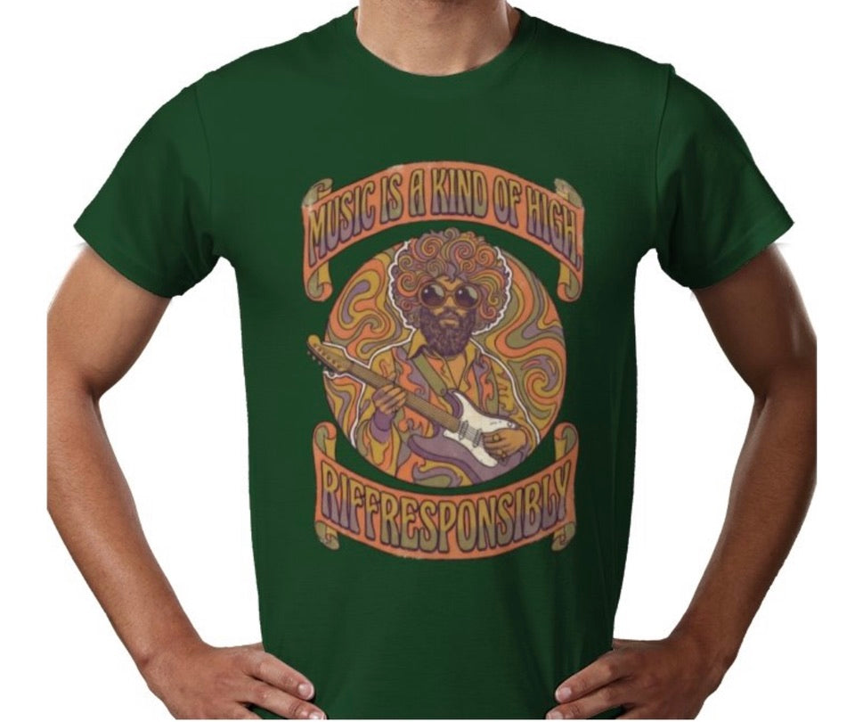 Riff Responsibly | Music Is A Kind Of High T-Shirt