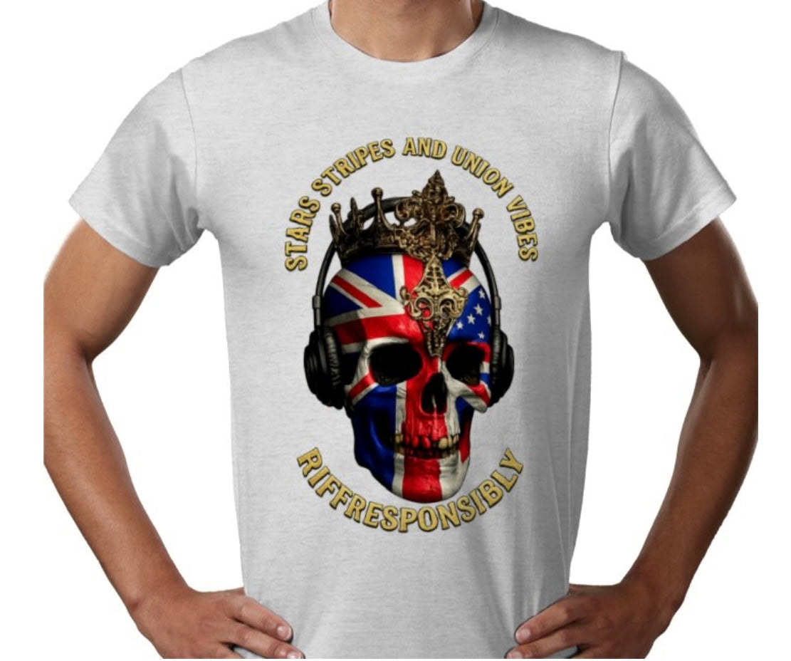 Riff Responsibly | Stars Stripes & Union Vibes T-Shirt