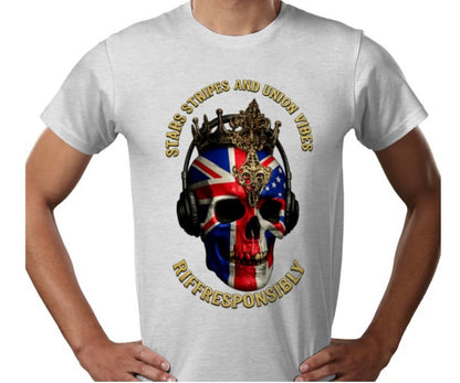 Riff Responsibly | Stars Stripes & Union Vibes T-Shirt