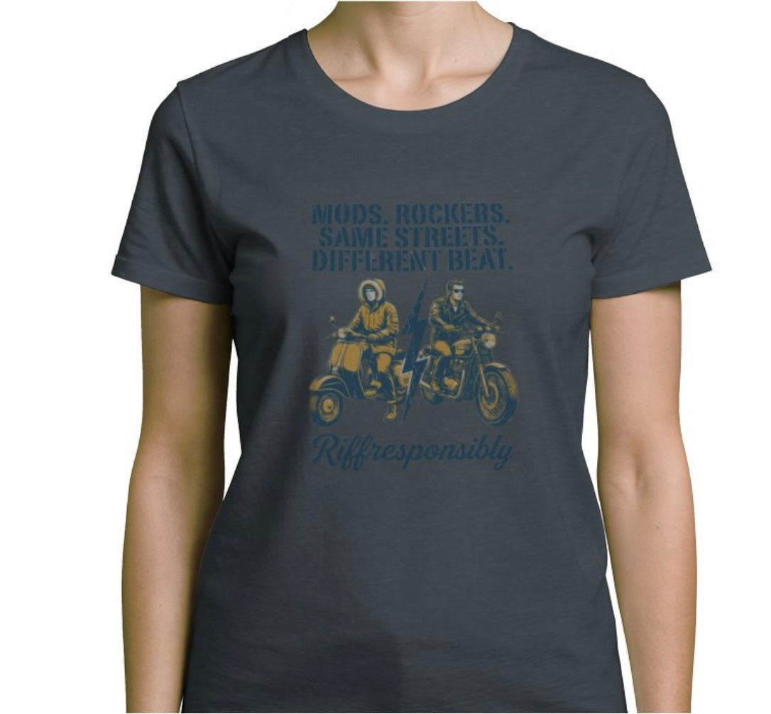 Riff Responsibly | Mod Rockers Same Street Different Beat T-Shirt Women