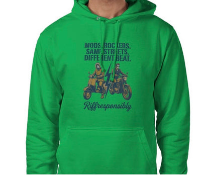 Riff Responsibly | Mod Rockers Same Street Different Beat Hoodie