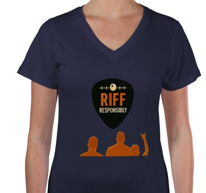 Riff Responsibly | Main Logo V Neck T-Shirt Women