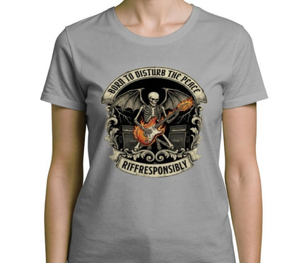 Riff Responsibly | Born To Disturb The Peace V Neck T-Shirt Women