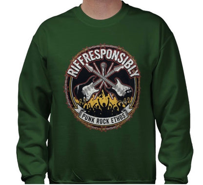 Riff Responsibly | Punk Rock Ethos Sweatshirt