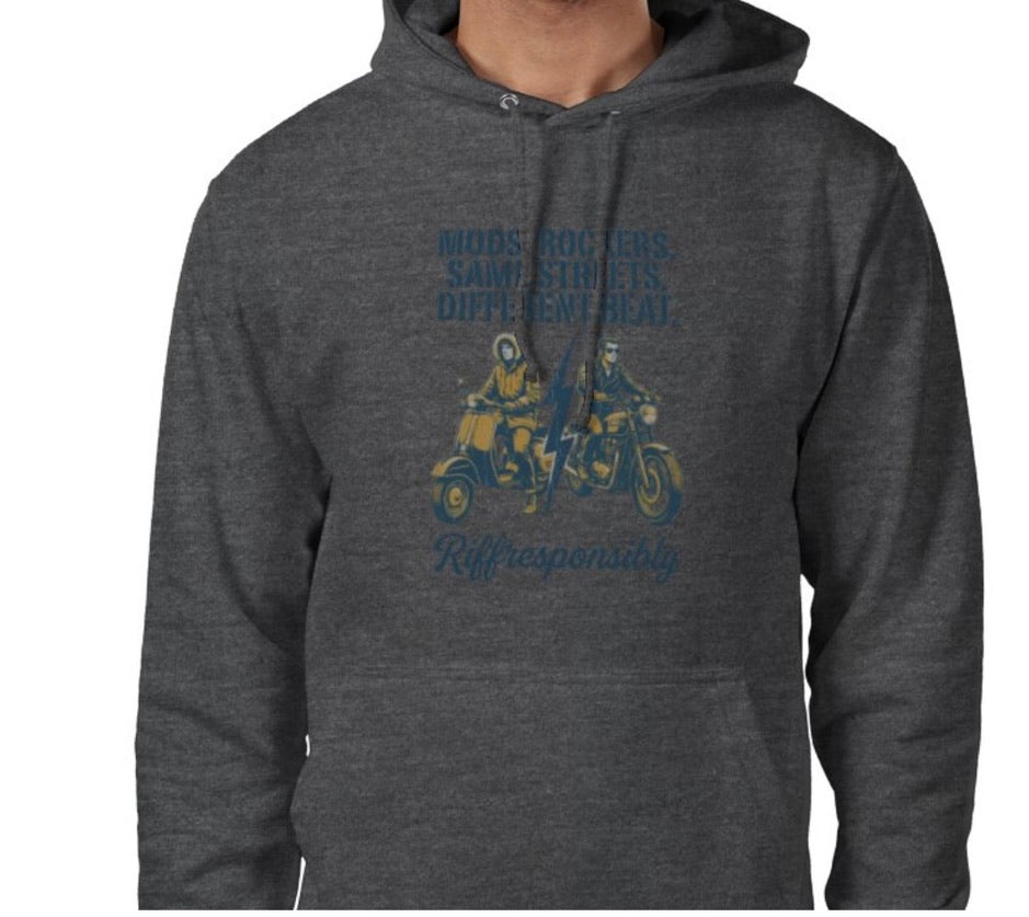 Riff Responsibly | Mod Rockers Same Street Different Beat Hoodie