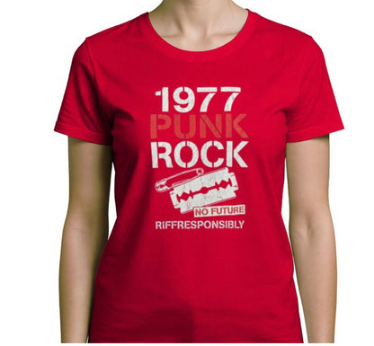 Riff Responsibly | 1977 Punk Rock Women T-Shirt