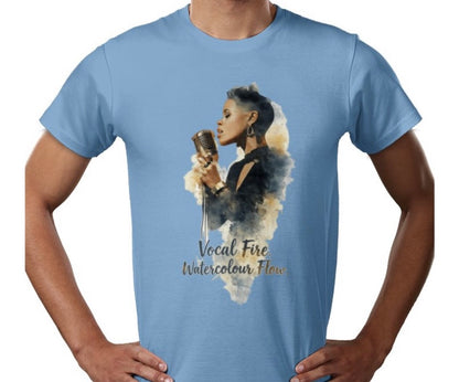 Riff Responsibly | Vocal Fire Watercolour Flow T-Shirt