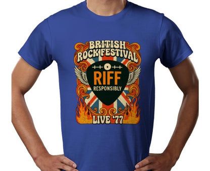 Riff Responsibly | British Rock Festival T-Shirt