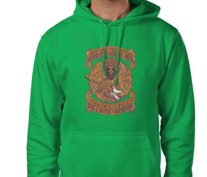 Riff Responsibly | Music Is A Kind Of High Hoodie