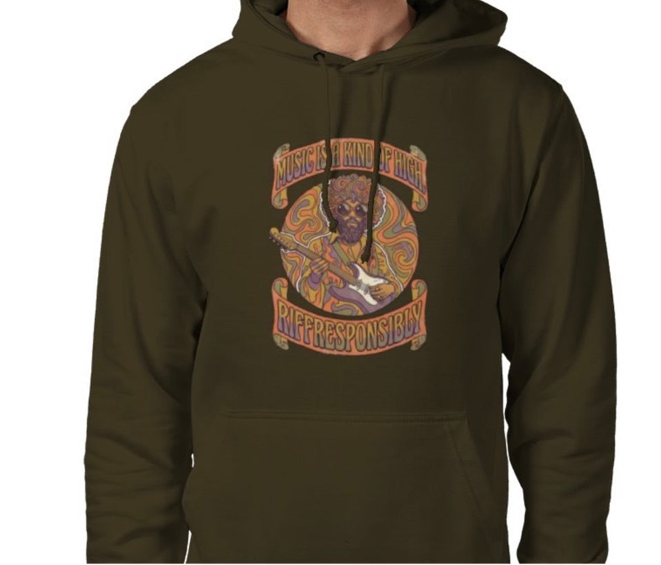 Riff Responsibly | Music Is A Kind Of High Hoodie