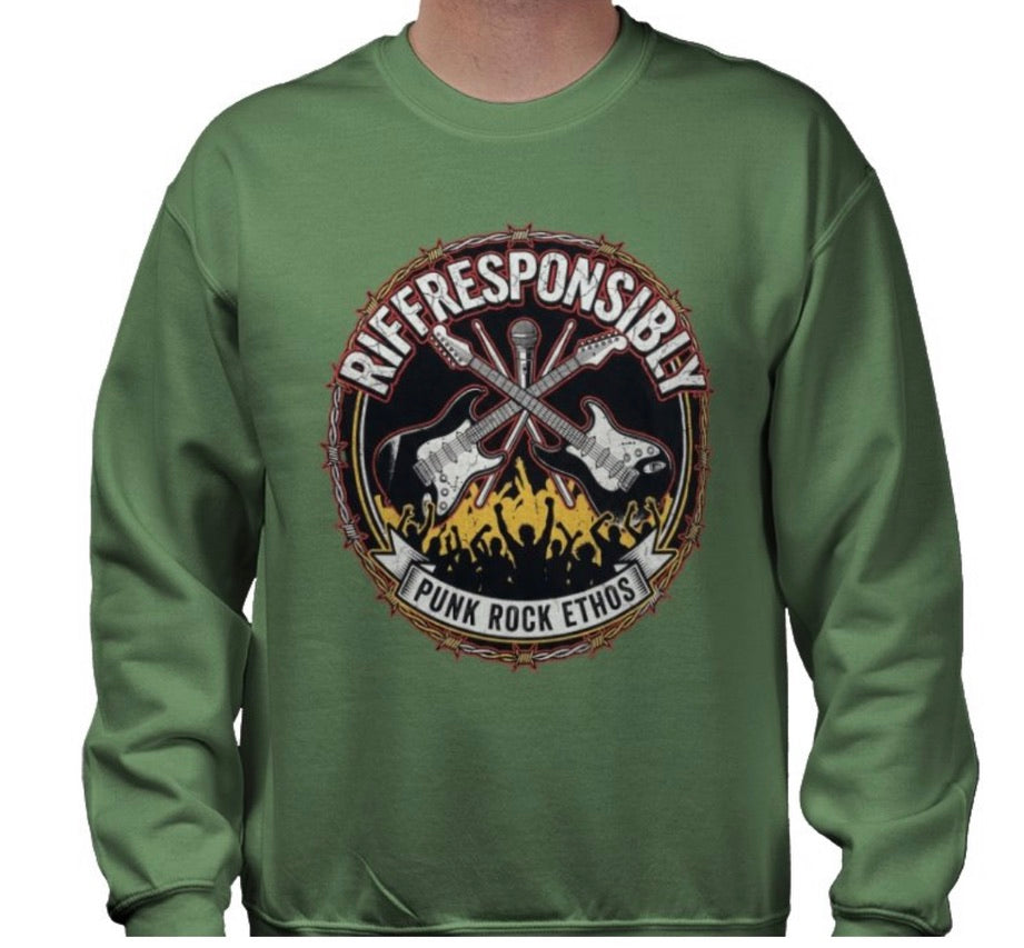 Riff Responsibly | Punk Rock Ethos Sweatshirt