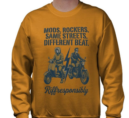 Riff Responsibly | Mod Rockers Same Street Different Beat Sweatshirt