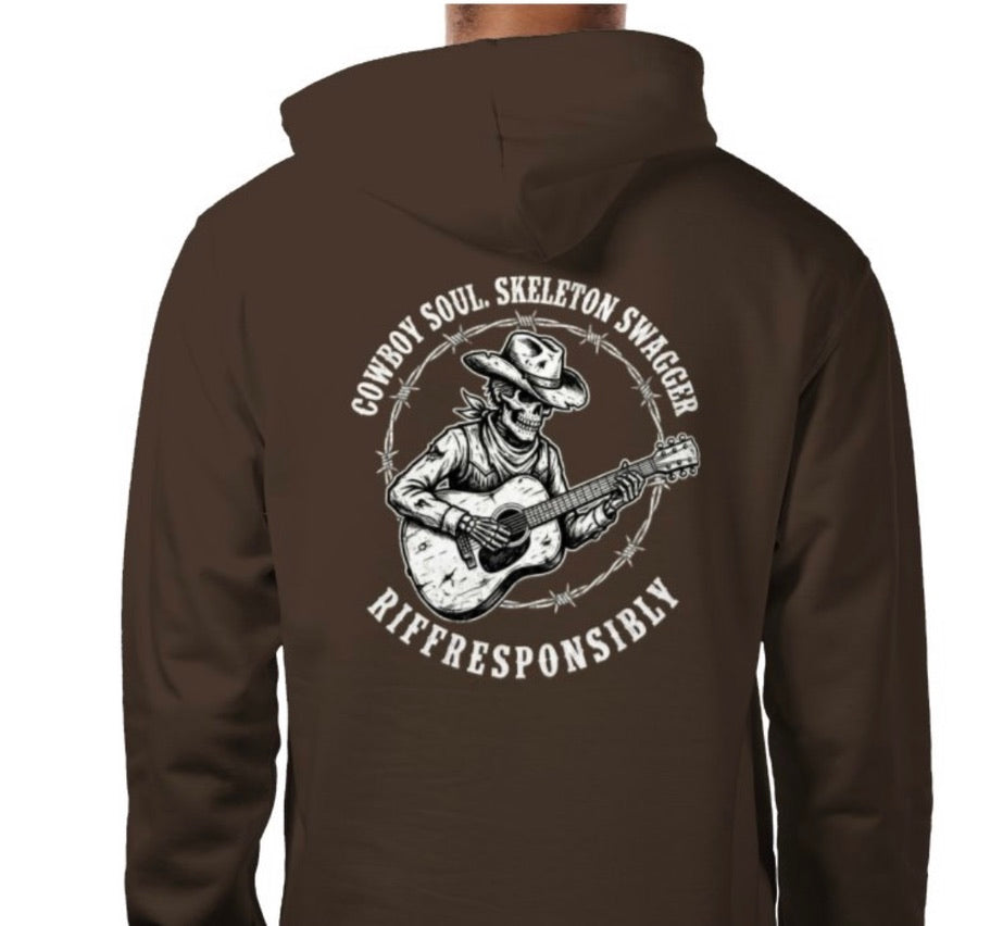 Riff Responsibly | Cowboy Soul Skeleton Swagger Hoodie