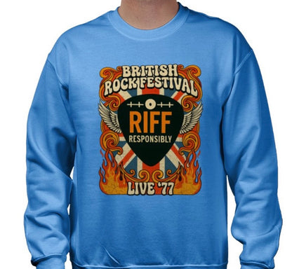 Riff Responsibly | British Rock Festival Sweatshirt