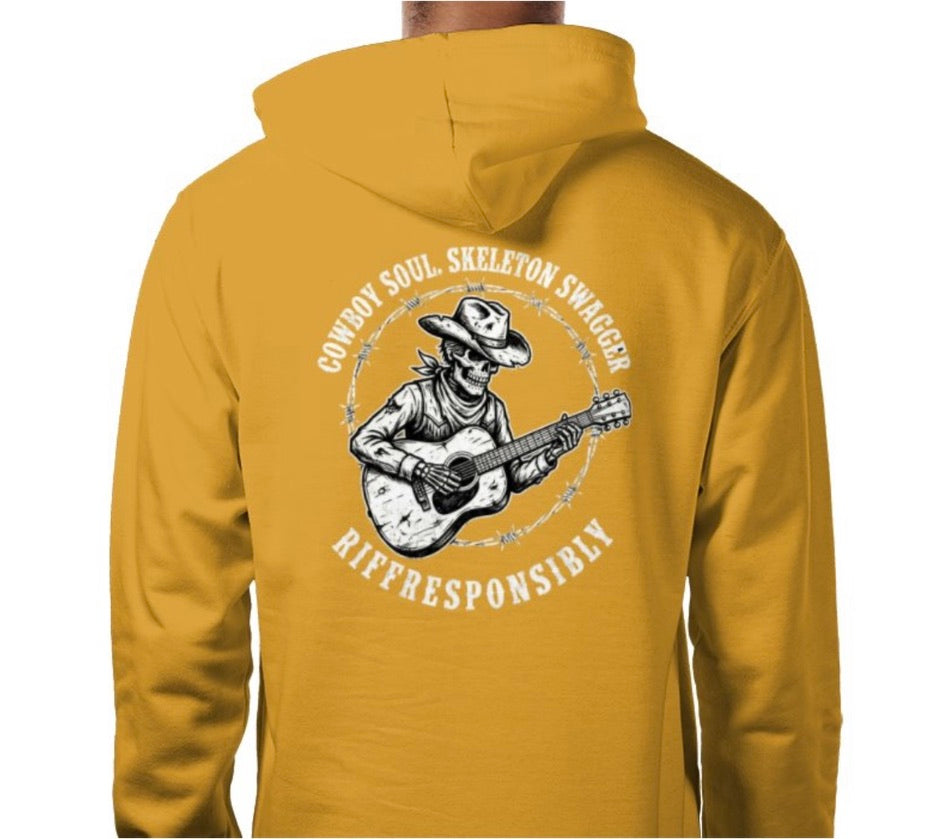 Riff Responsibly | Cowboy Soul Skeleton Swagger Hoodie
