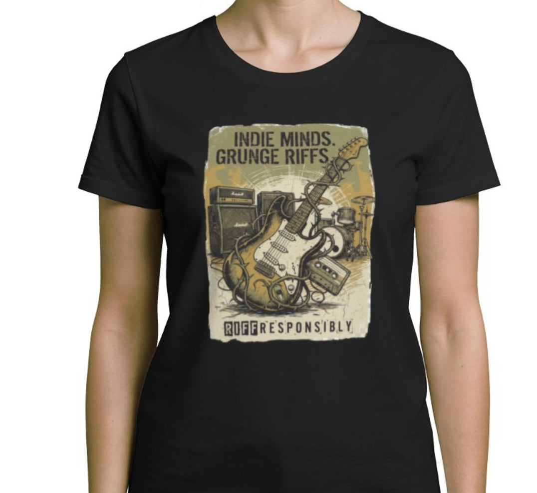 Riff Responsibly | Indie Minds Grunge Riffs Women T-Shirt