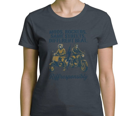 Riff Responsibly | Mod Rockers Same Street Different Beat Women T-Shirt