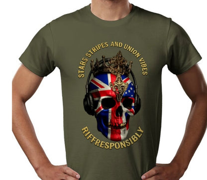 Riff Responsibly | Stars Stripes & Union Vibes T-Shirt
