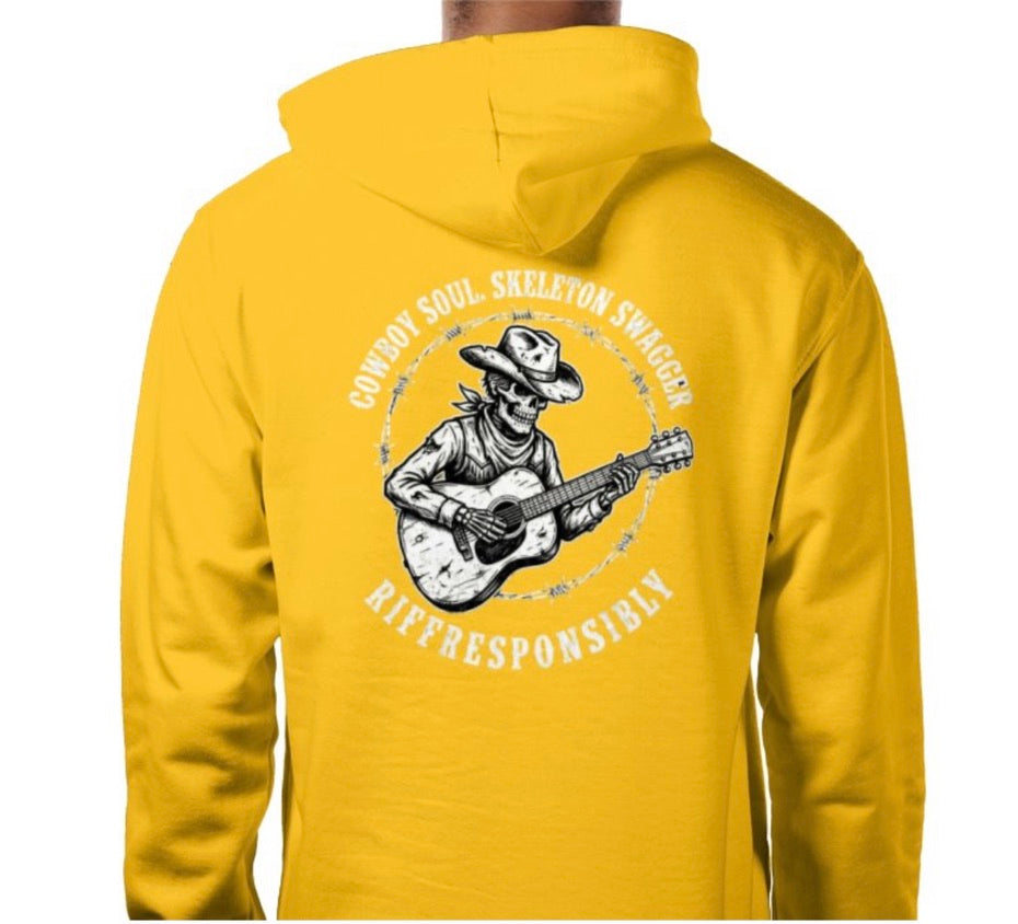 Riff Responsibly | Cowboy Soul Skeleton Swagger Hoodie