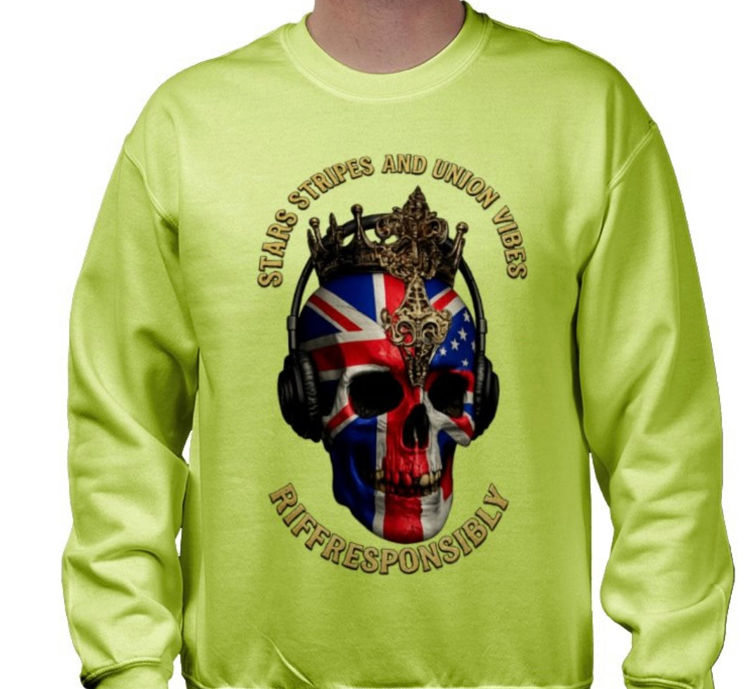 Riff Responsibly | Stars Stripes & Union Vibes Sweatshirt