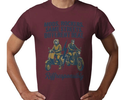 Riff Responsibly | Mod Rockers Same Street Different Beat T-Shirt