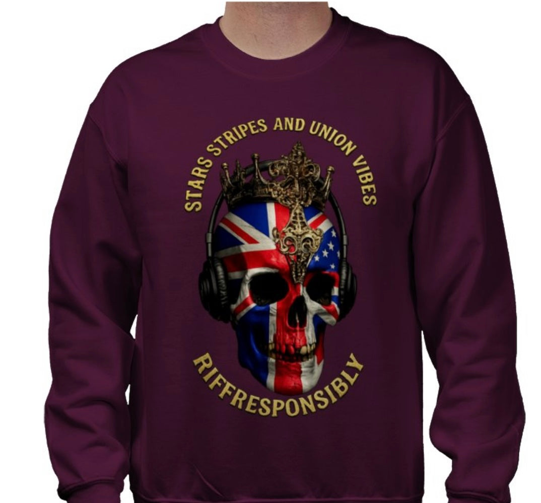 Riff Responsibly | Stars Stripes & Union Vibes Sweatshirt