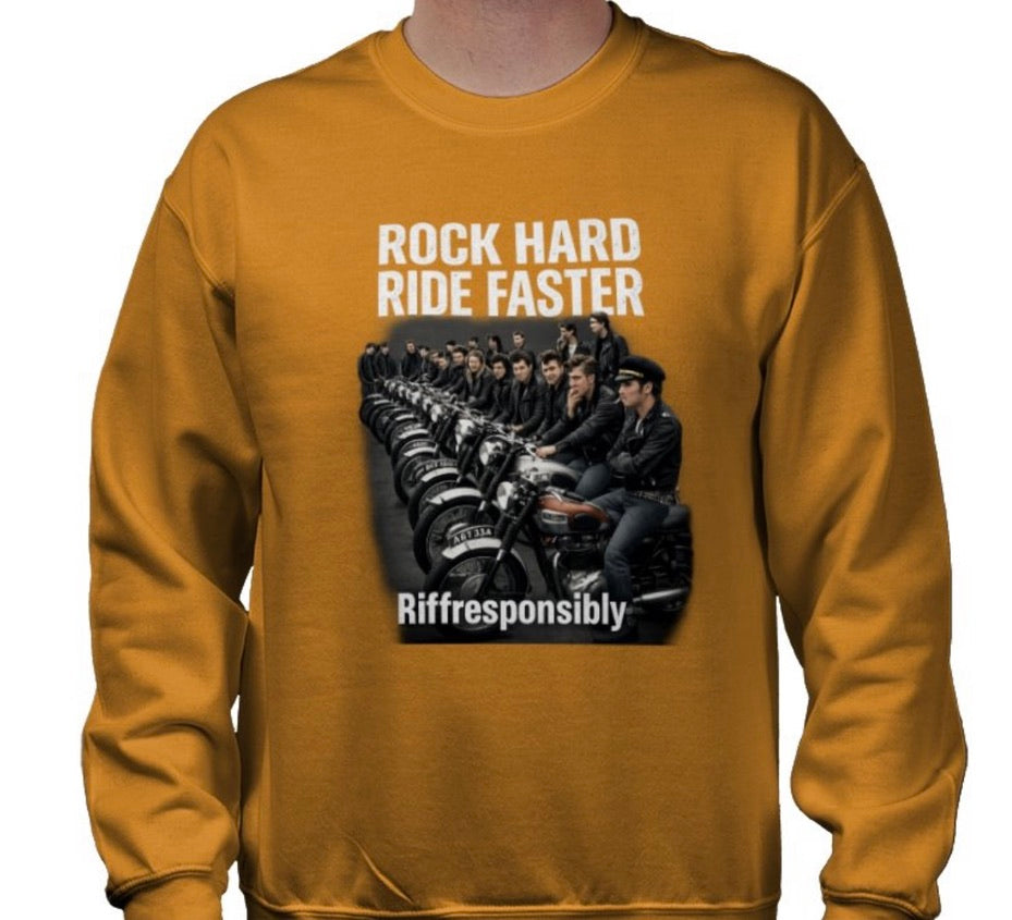 Riff Responsibly | Rock Hard Ride Faster Sweatshirt