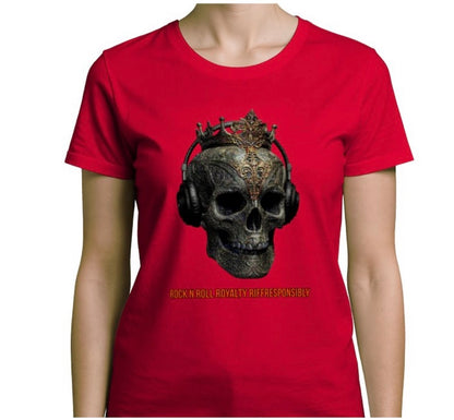 Riff Responsibly | Rock N Roll Royalty Women T-Shirt
