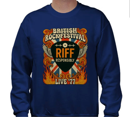 Riff Responsibly | British Rock Festival Sweatshirt