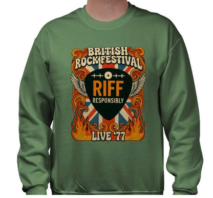 Riff Responsibly | British Rock Festival Sweatshirt